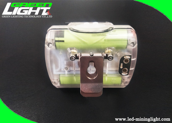 15000lux Compact LED Miners Cap Lamp IP67 Αδιάβροχο διαφανές ABS με οθόνη OLED