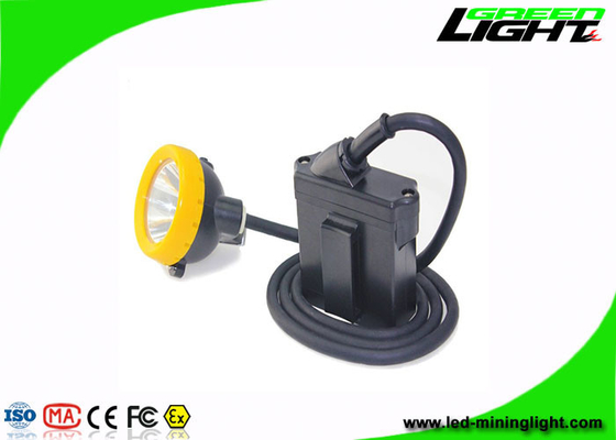 10000 Lux 18 ώρες 7800 mAh LED Miners Cap Lamp Corded with Lower Power Warning Function