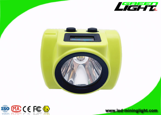 800mA Ασύρματη λάμπα καπακιού 18000lux 6,8Ah Panasonic Lion Battery OLED Επαναφορτιζόμενη οθόνη Miner Headlight σιλικόνης ABS