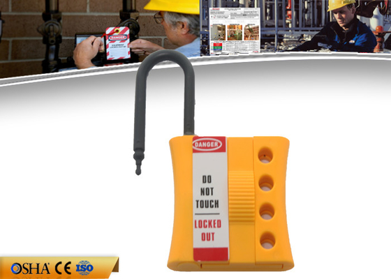 Zc-K46 νέο Non-conductive νάυλον Locknshackle 6mm ανταπεργία HASP, κίτρινο HASP