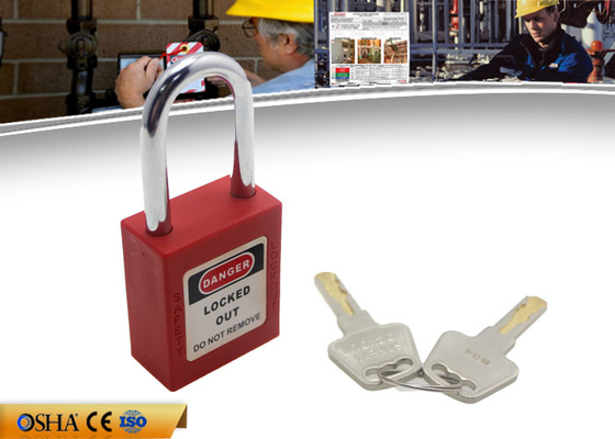 Zc-G01 κόκκινο κοντό λουκέτο ανταπεργίας ασφάλειας δεσμών, δεσμός χάλυβα σώματος ABS