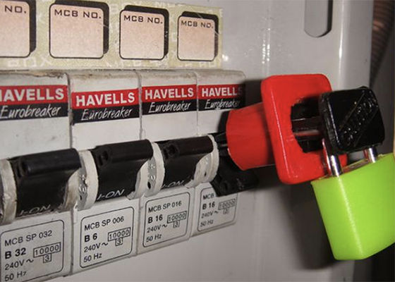 Νάιλον PA Mini Breaker Lockout Μινιατούρα Κλείδωμα Διακόπτη, Pin Out Standard Ηλεκτρικό Κλείδωμα