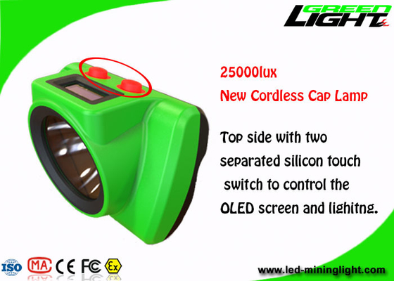 Μικρή υψηλή φωτεινότητα glc-6S προβολέων IP68 25000lux καπέλων μεγέθους ασύρματη σκληρή