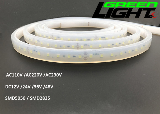 24V 2362lum SMD2835 οδήγησε τα αδιάβροχα φω'τα 230VAC λουρίδων για τα υπόγεια ορυχεία