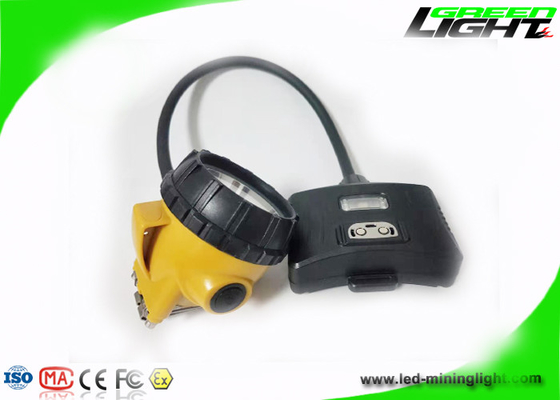 IP 68 Αδιάβροχη ενσύρματη λάμπα Mining Cap 221lum 15000Lux 6,8Ah Panasonic Battery Miner Headlight with Rear Warning Light