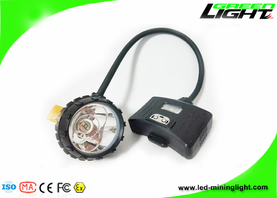IP 68 Αδιάβροχη ενσύρματη λάμπα Mining Cap 221lum 15000Lux 6,8Ah Panasonic Battery Miner Headlight with Rear Warning Light