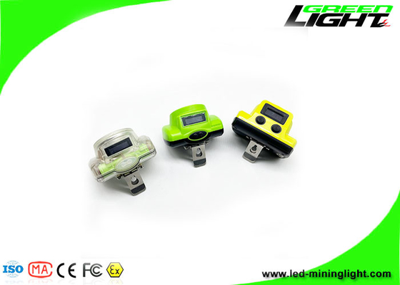 IP68 Αδιάβροχο Cordless Led Miners Cap Lamp Φορητή οθόνη OLED 18000 Lux Miners Headlight for Tracking System Install