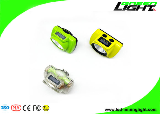 IP68 Αδιάβροχο Cordless Led Miners Cap Lamp Φορητή οθόνη OLED 18000 Lux Miners Headlight for Tracking System Install