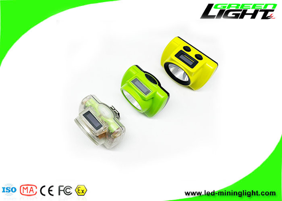 IP68 Αδιάβροχο Cordless Led Miners Cap Lamp Φορητή οθόνη OLED 18000 Lux Miners Headlight for Tracking System Install