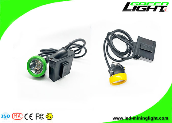 10000 Lux 18 ώρες 7800 mAh LED Miners Cap Lamp Corded with Lower Power Warning Function