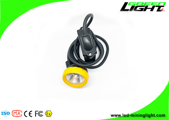 10000 Lux 18 ώρες 7800 mAh LED Miners Cap Lamp Corded with Lower Power Warning Function